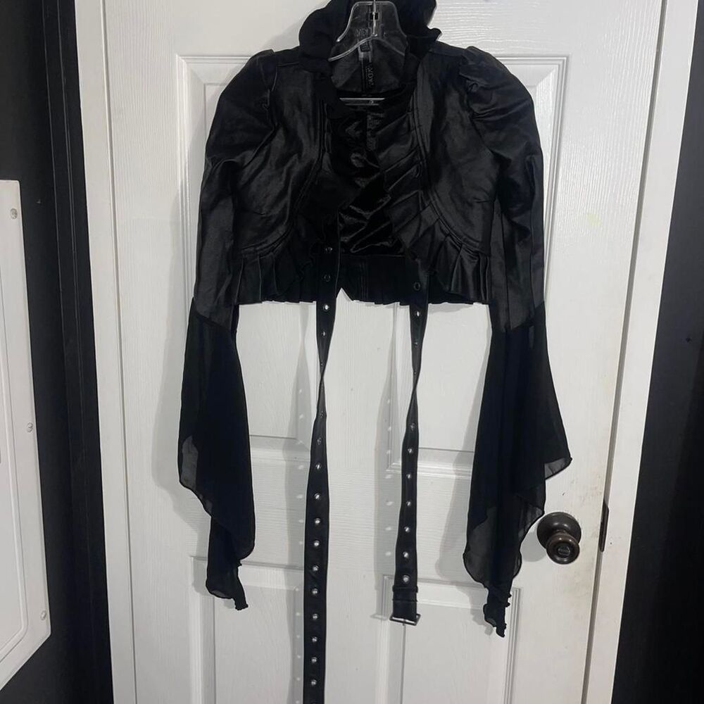 Dolls-kill Women's Black Jacket Size XXS Bell Sleeve